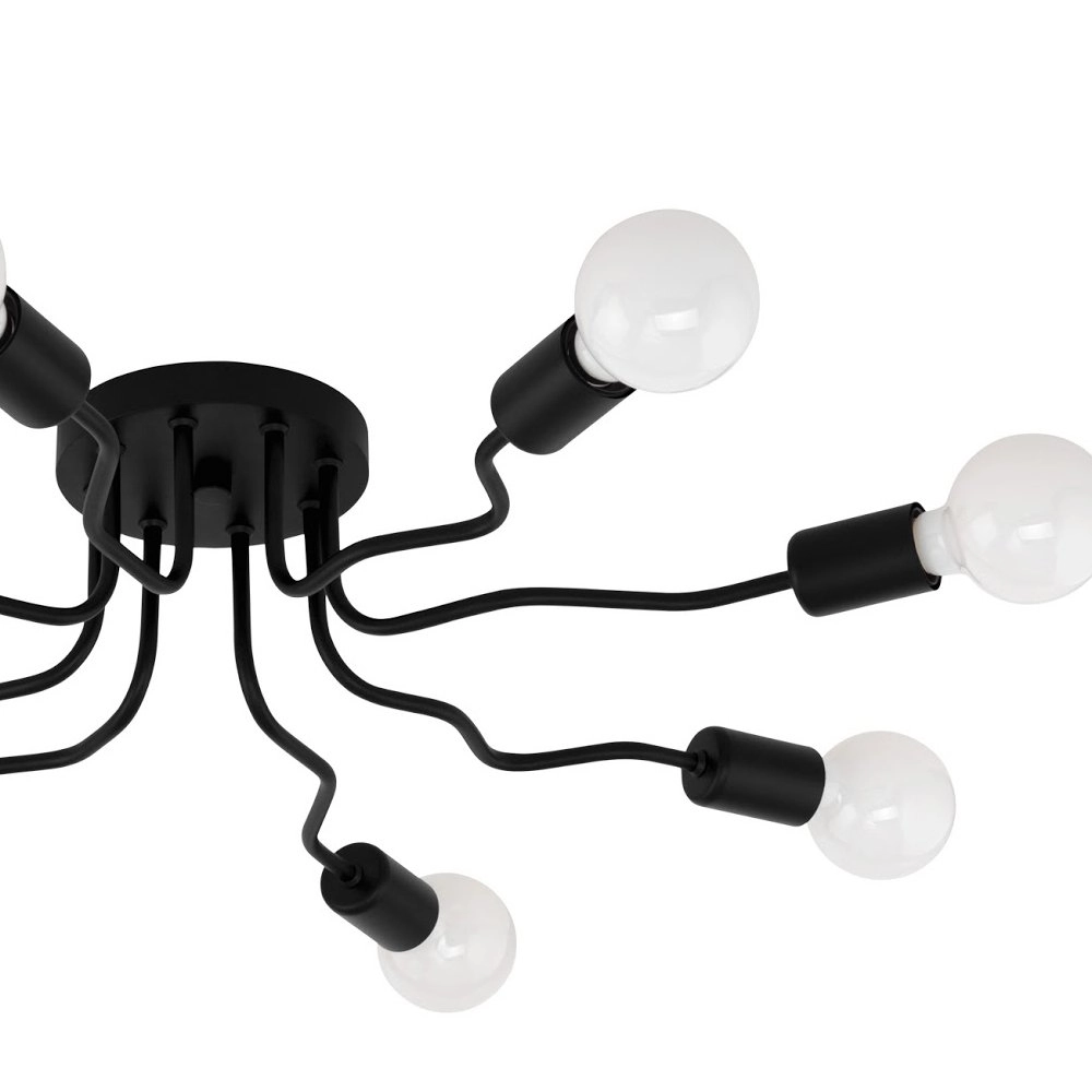 Black ceiling lamp Orazio spider Eglo 9002759979843