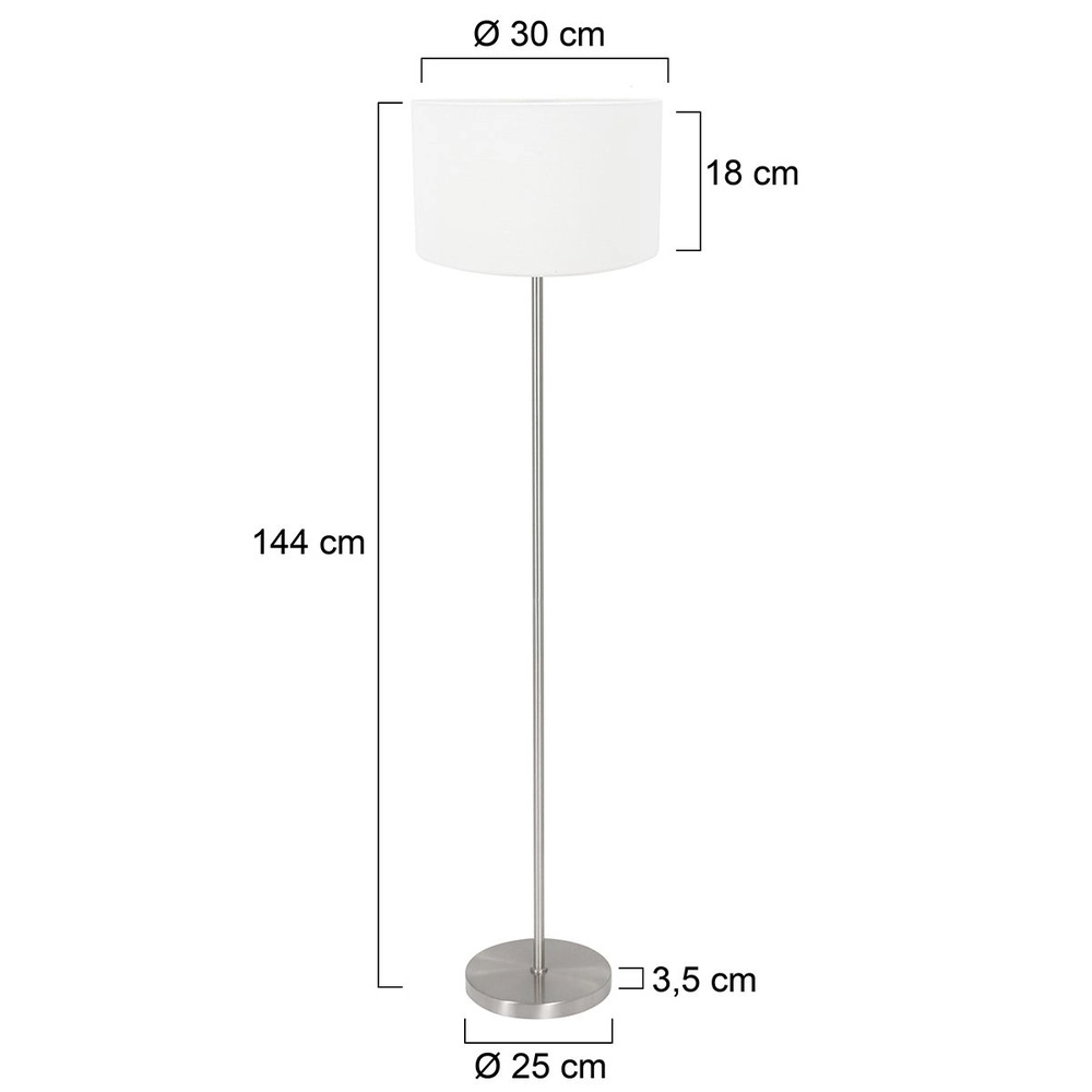 Floor lamp Noor with white cap Steinhauer 8712746182262