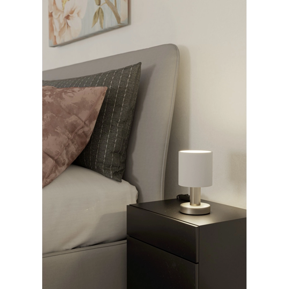 Table lamp Montetto nickel with white cap Eglo 9002759318413