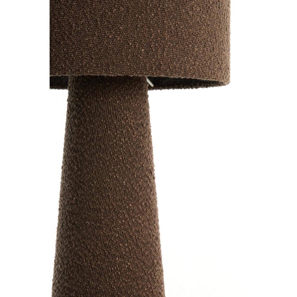 Floor lamp Micky Ø 38cm - bouclé - brown Light & Living 8717807782788