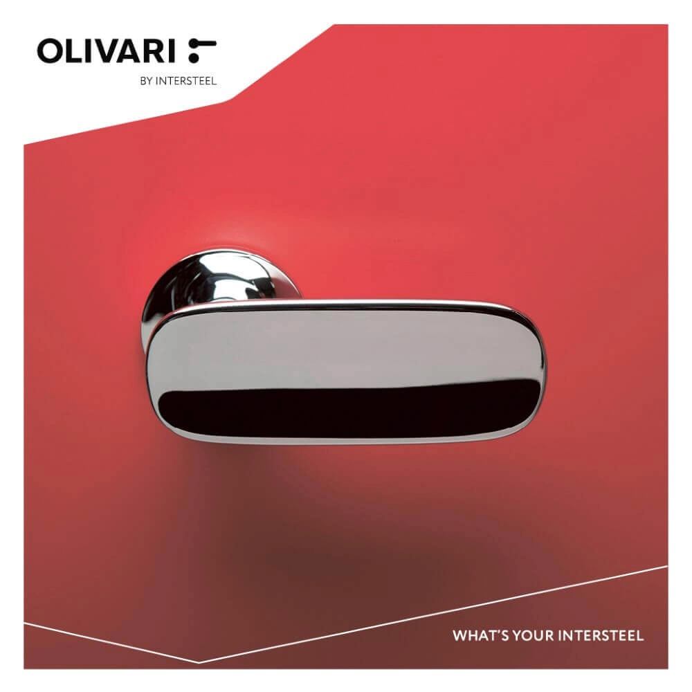 Design door handle Conca on rosette chrome Olivari 8714186503812