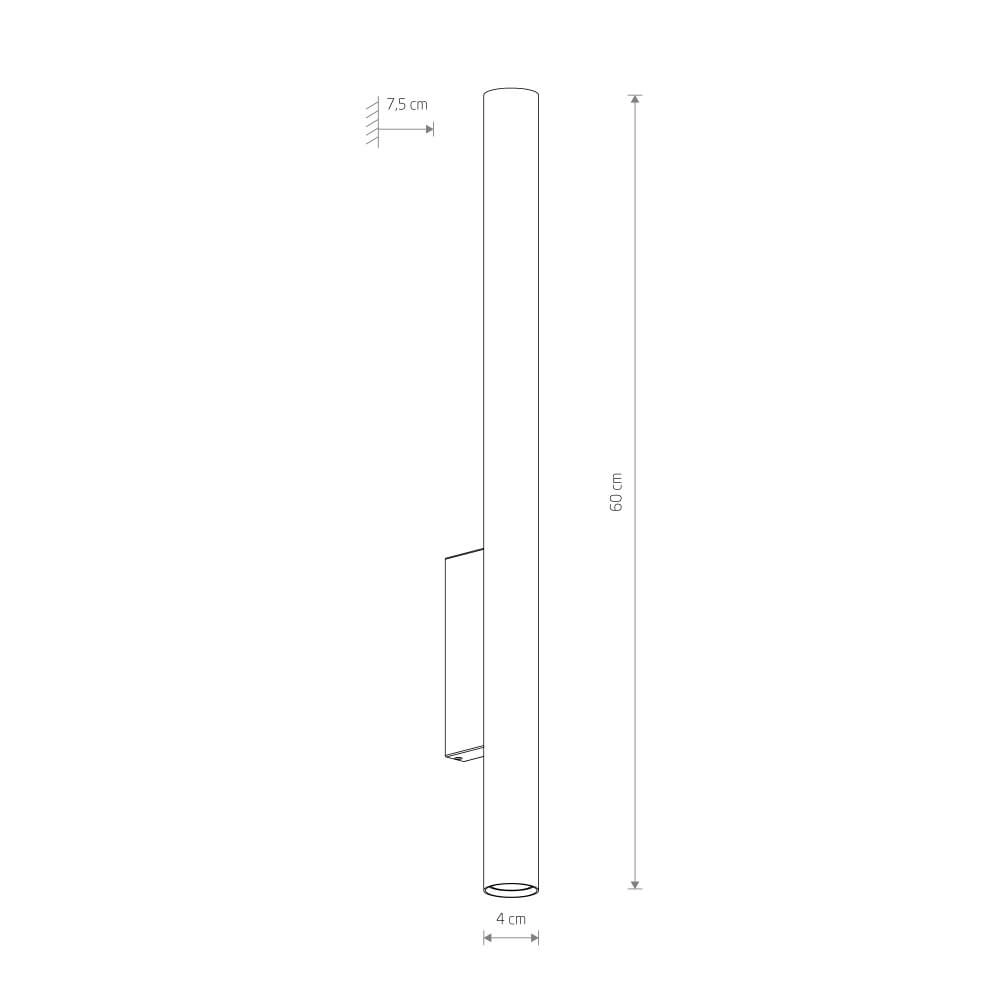 Golden long wall spotlight Fourty  XL up & down Lyora 5903139107600