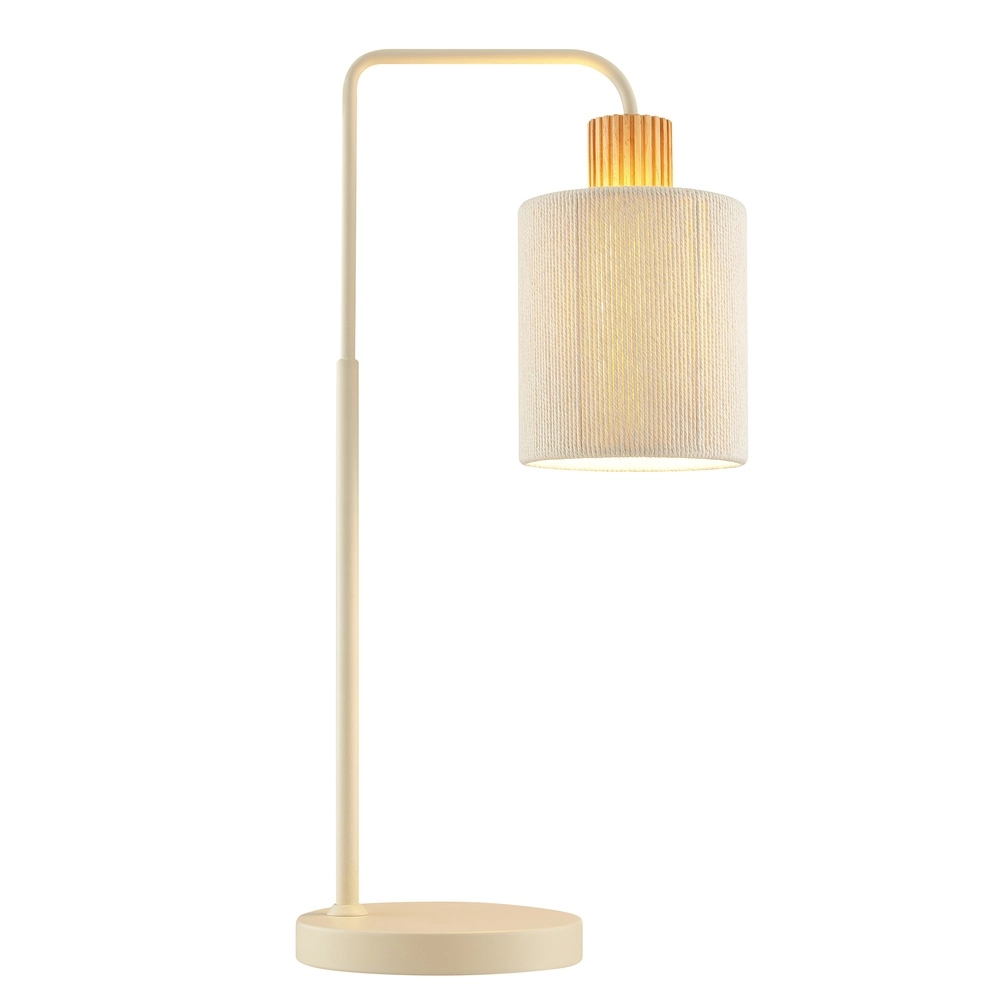 Table lamp Arlo sand brown with wood