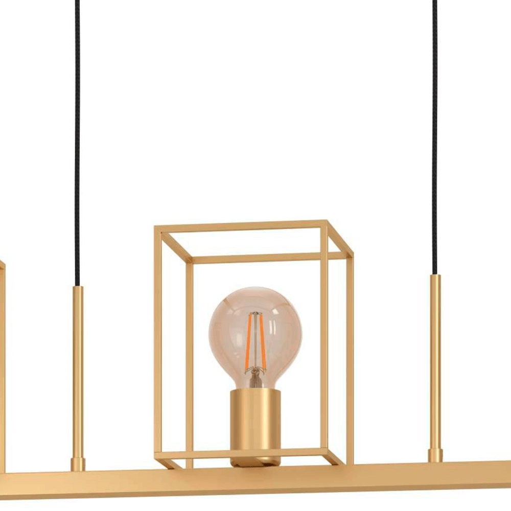 Gold dining table hanging lamp Cumiole Eglo 9008606243754