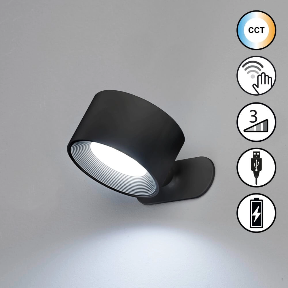 Design wall lamp Magnetics black Fischer & Honsel 4052231300486