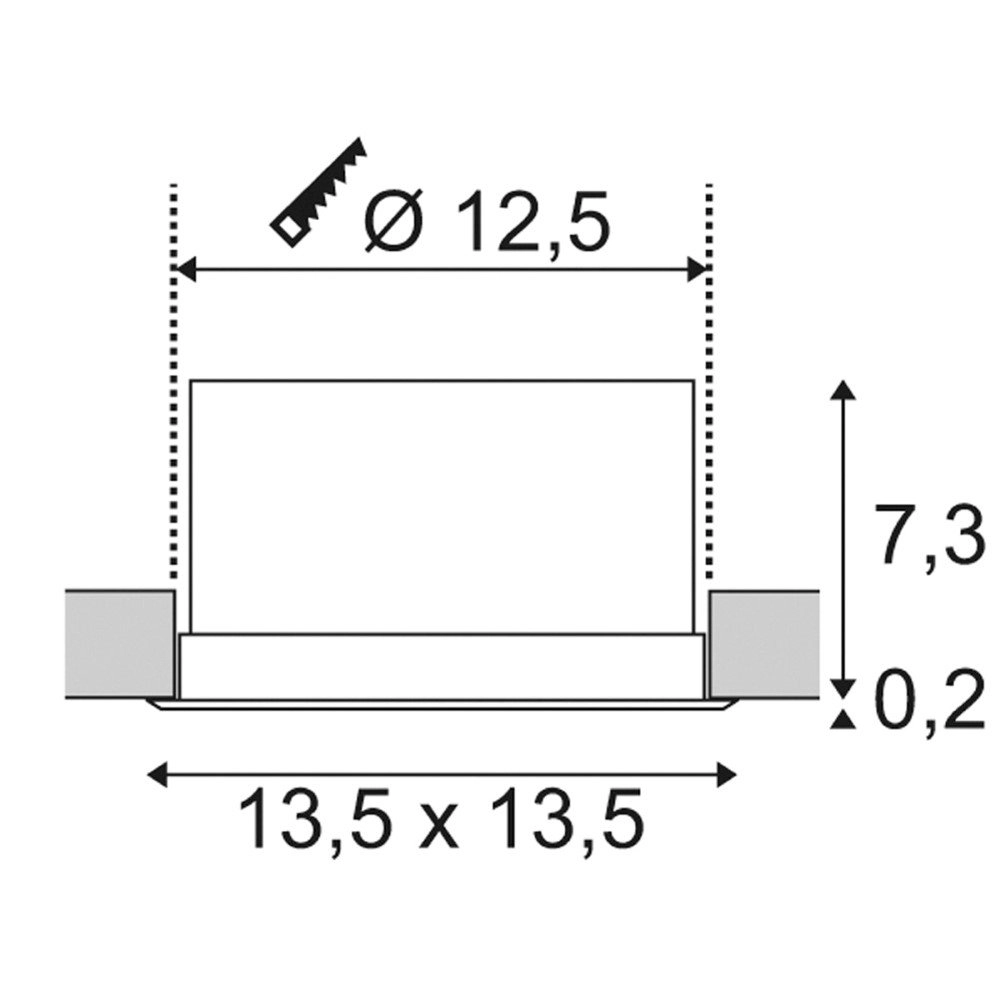 LED built-in lamp Verlux 13cm white SLV 4024163164313