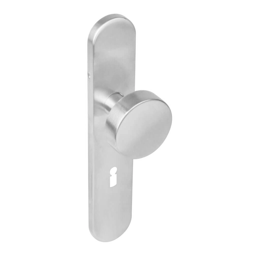 Door knob oval Kurano Keyhole 56mm Stainless Steel