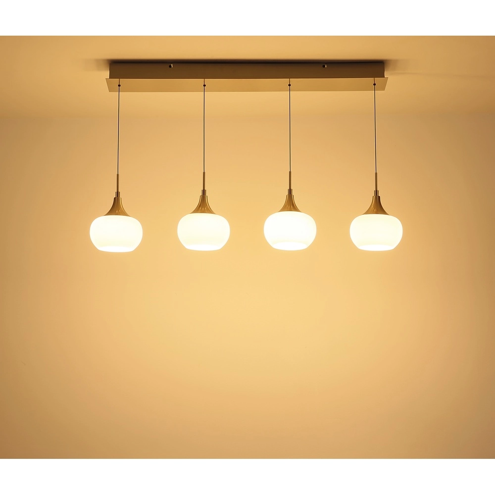 Design pendant lamp Lui 4-light nickel Globo 9007371592593
