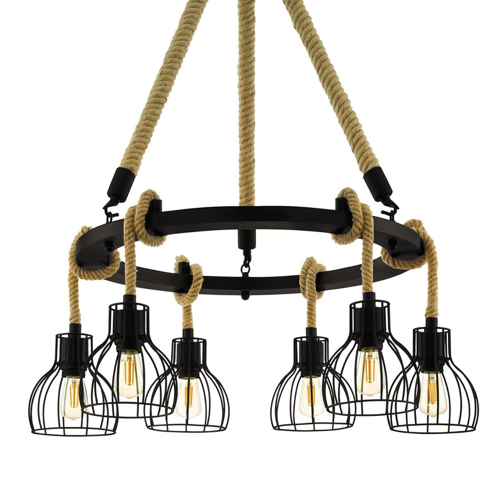 Rural hanging lamp Rampside Ø 76 cm Eglo 9002759431945