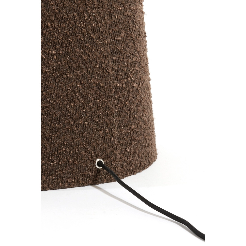 Floor lamp Micky Ø 38cm - bouclé - brown Light & Living 8717807782788