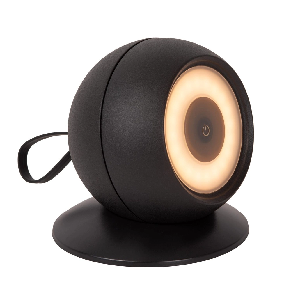 Rechargeable wall lamp Lunex Black Magnetic Lucide 5411212272409