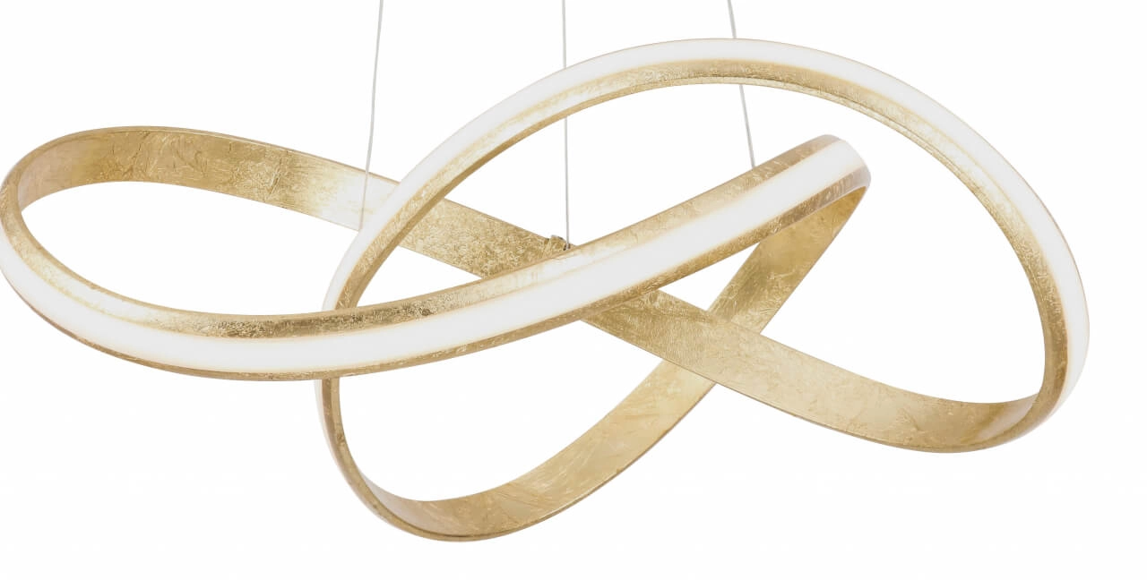 Gold pendant lamp Melinda Ø 60cn Paul Neuhaus 4012248327586