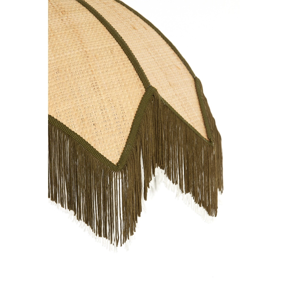 Ø 45cm pendant lamp Sulina raffia with greenery Light & Living 8717807762391