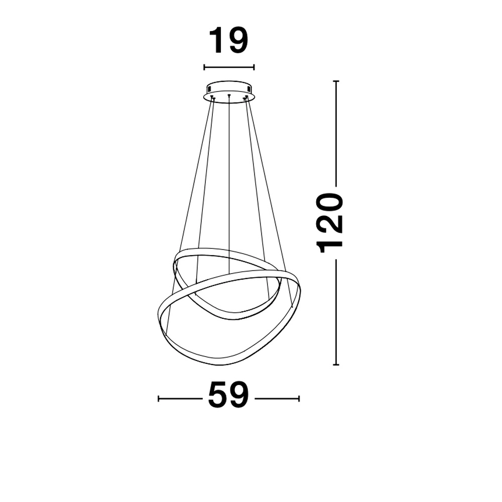 Design pendant lamp Aries black Ø 59cm Lyora 5212017419835
