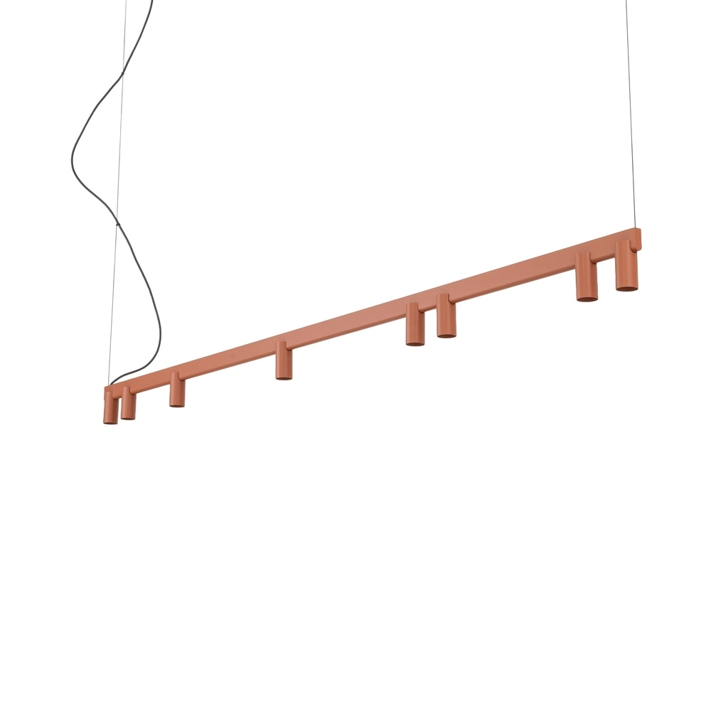 Design pendant lamp Fourty 8-light terracotta