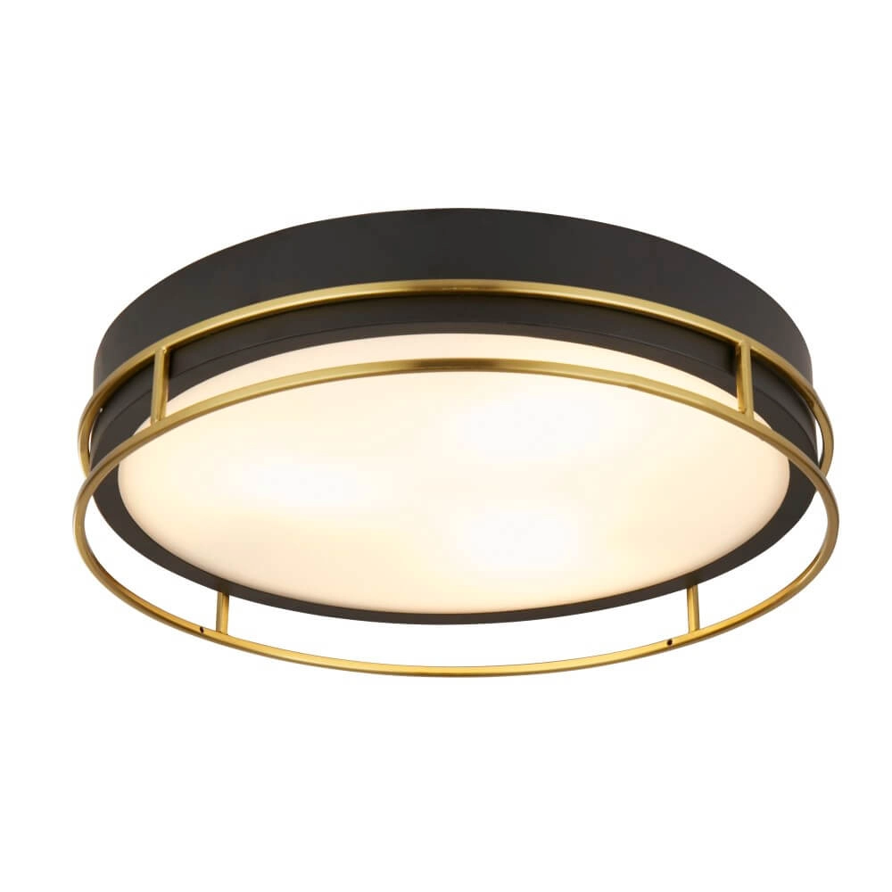 Design ceiling lamp Pheonix Ø 40cm black with gold Searchlight 5053423251035