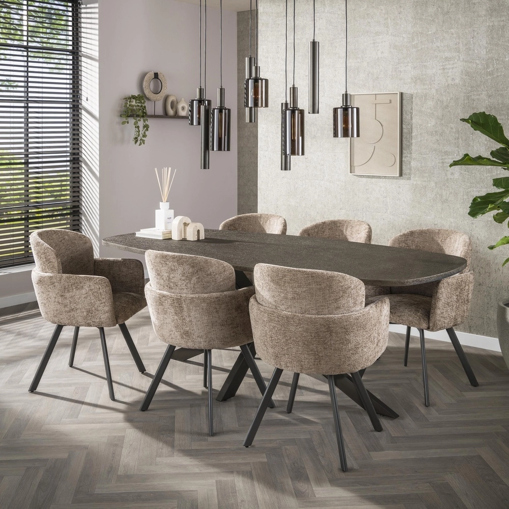 Dining table pendant lamp Sepiora Sienna brown - dark glass - with pendants Lyora 8716803513464