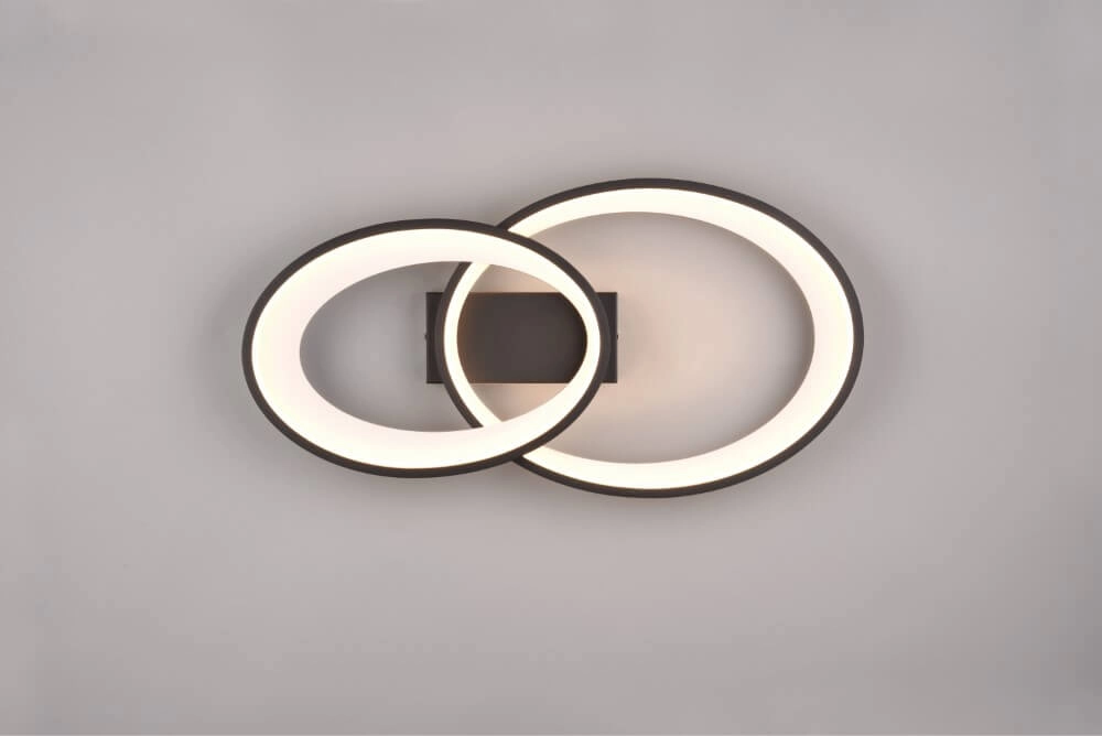 Ceiling light Malaga black with white Trio 4017807576962