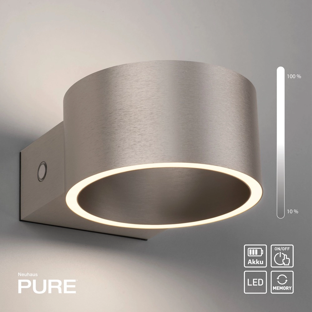 Rechargeable wall lamp Pure Akku Clipse Diamond Paul Neuhaus 4012248391761
