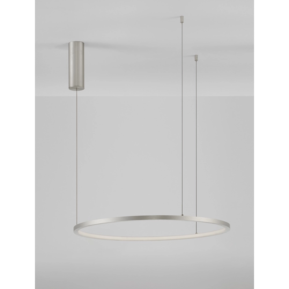 Round pendant lamp Tarquin silver grey Ø 60cm Lyora 5212017438287