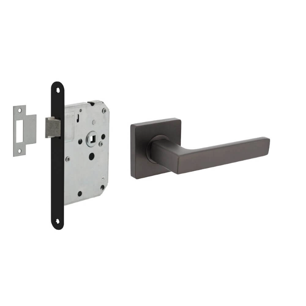 Complete door handle set Hera anthracite