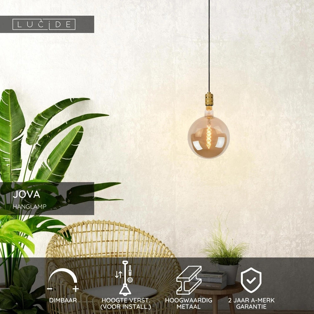 Pendant Pendant Lamp Jova Gold Lucide 5411212451453