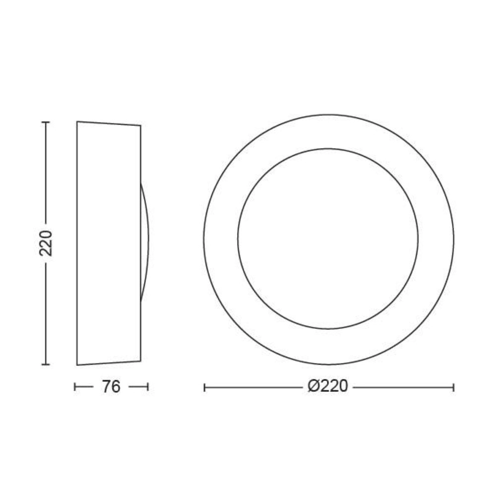 Round outdoor lamp Hue Daylo black Philips 8718696174401