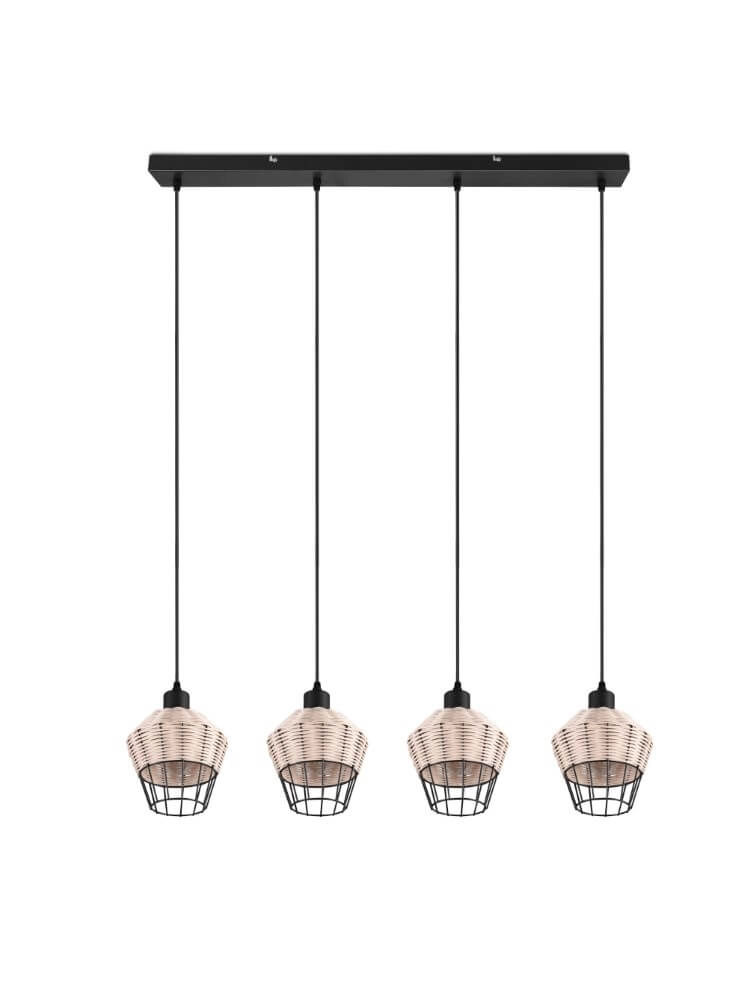 Dining table hanging lamp Borka rattan