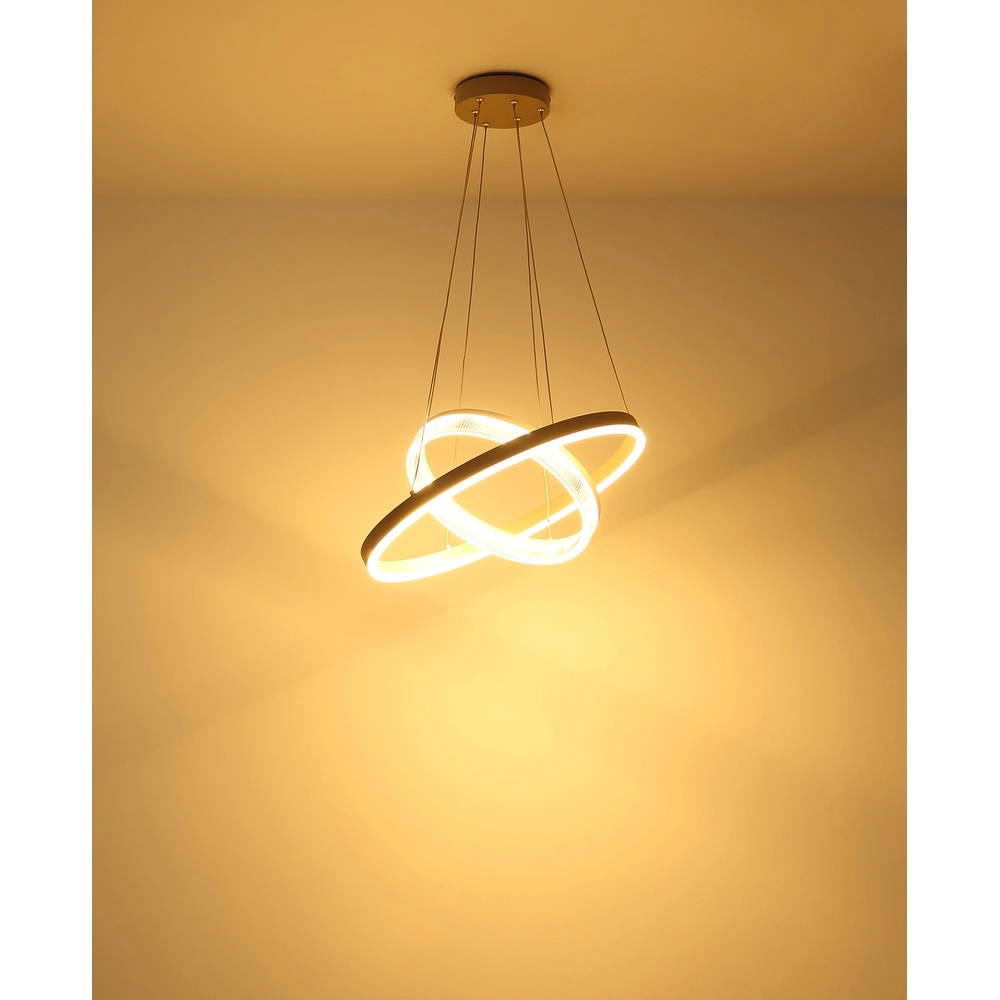 Modern pendant lamp Zara sand brown Ø 50cm Globo 9007371573073