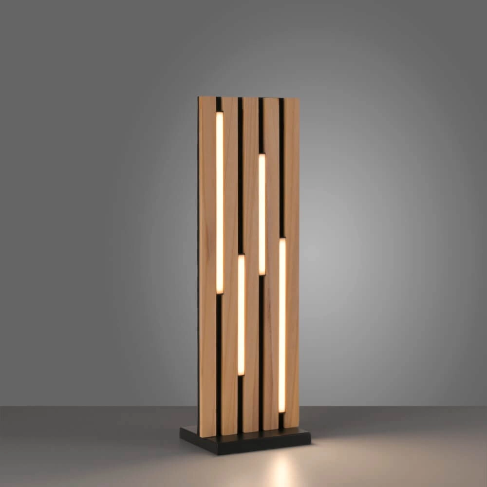 Design floor lamp Q-Akustik wood Paul Neuhaus 4012248385401