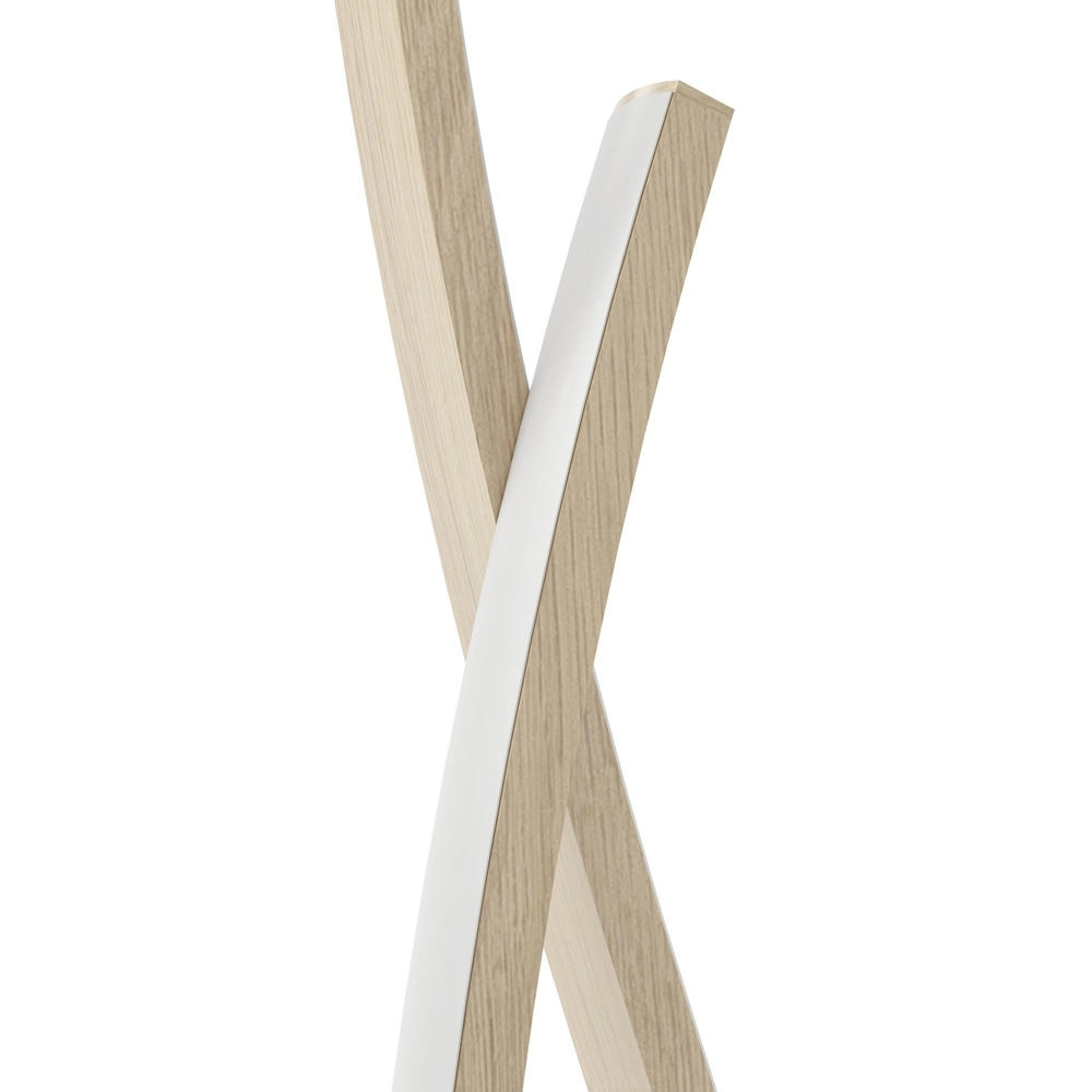 Led floor lamp Grisolia 129cm - wood look Eglo 9008606316229