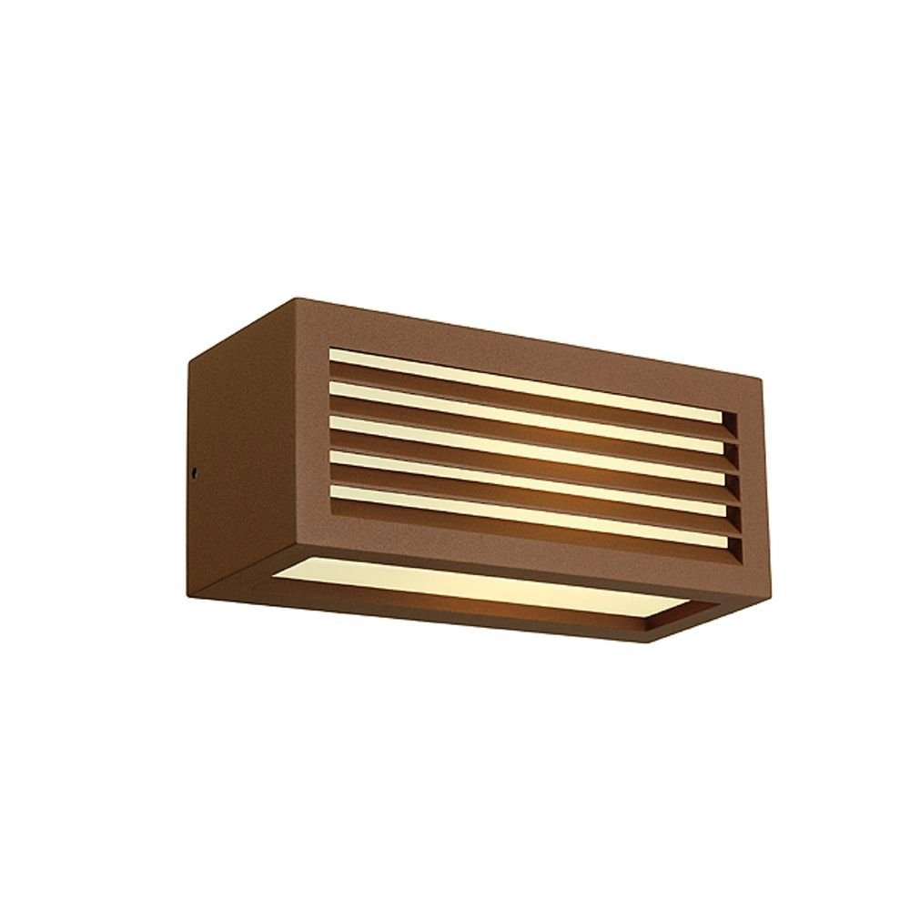 Outdoor lamp Box L E27 Rusty brown