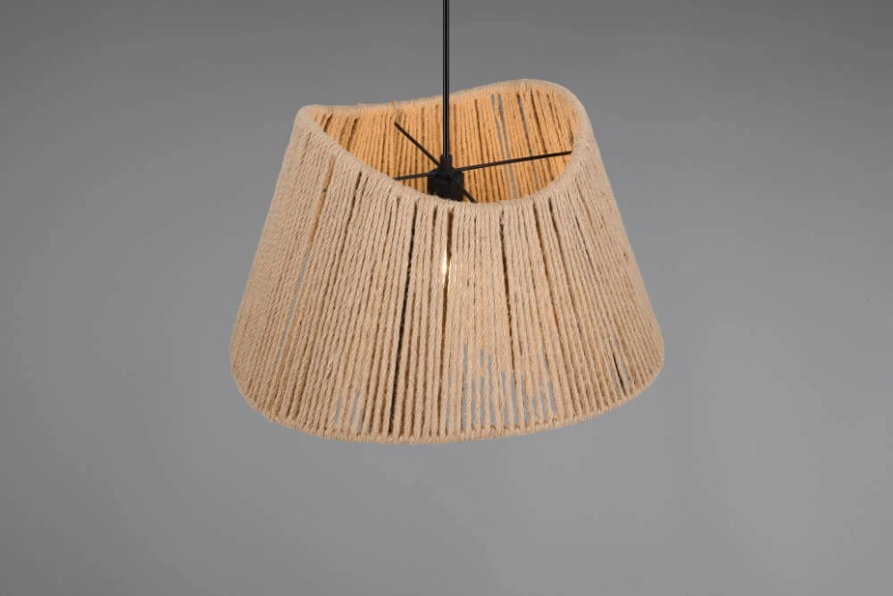 Japandi pendant lamp Valerie rattan Ø 52cm Trio 4017807637380