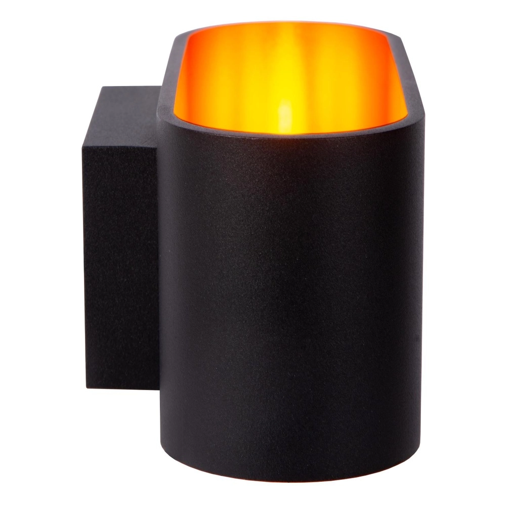 Wall lamp Xera 16cm black Lucide 5411212233684