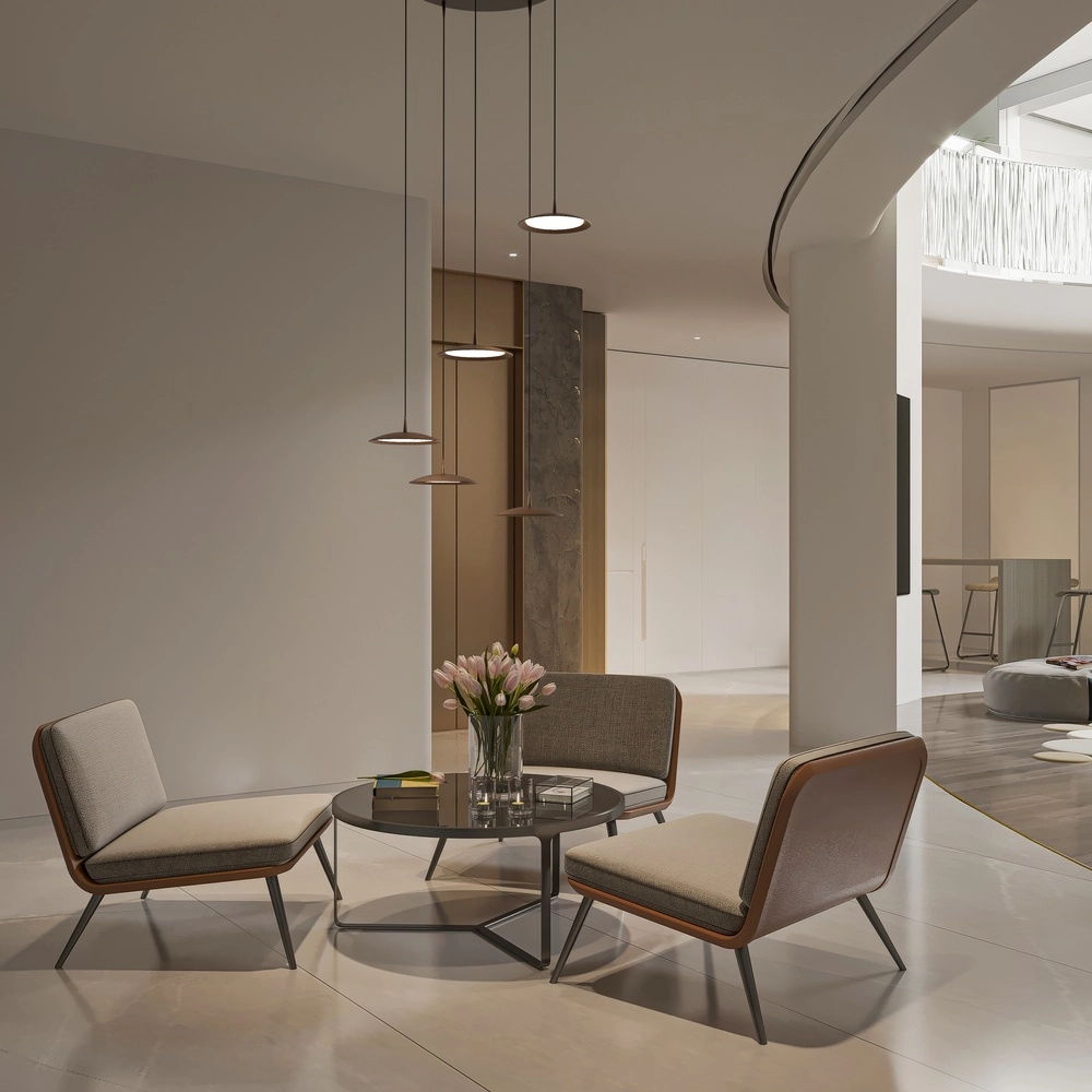 5-light pendant lamp Scala Ø 50cm cocoa brown Masterlight 8718121376356