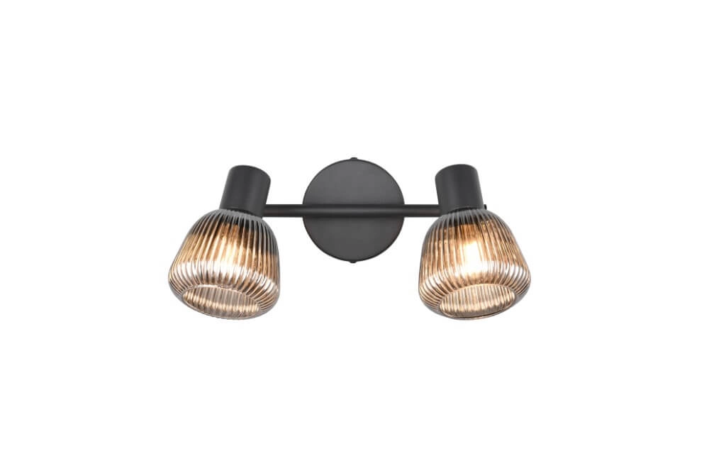 Double ceiling lamp Tarifa with ribbed glass Trio 4017807615838
