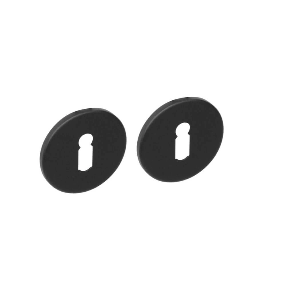 Set of 2 key rosettes Tira Round Black