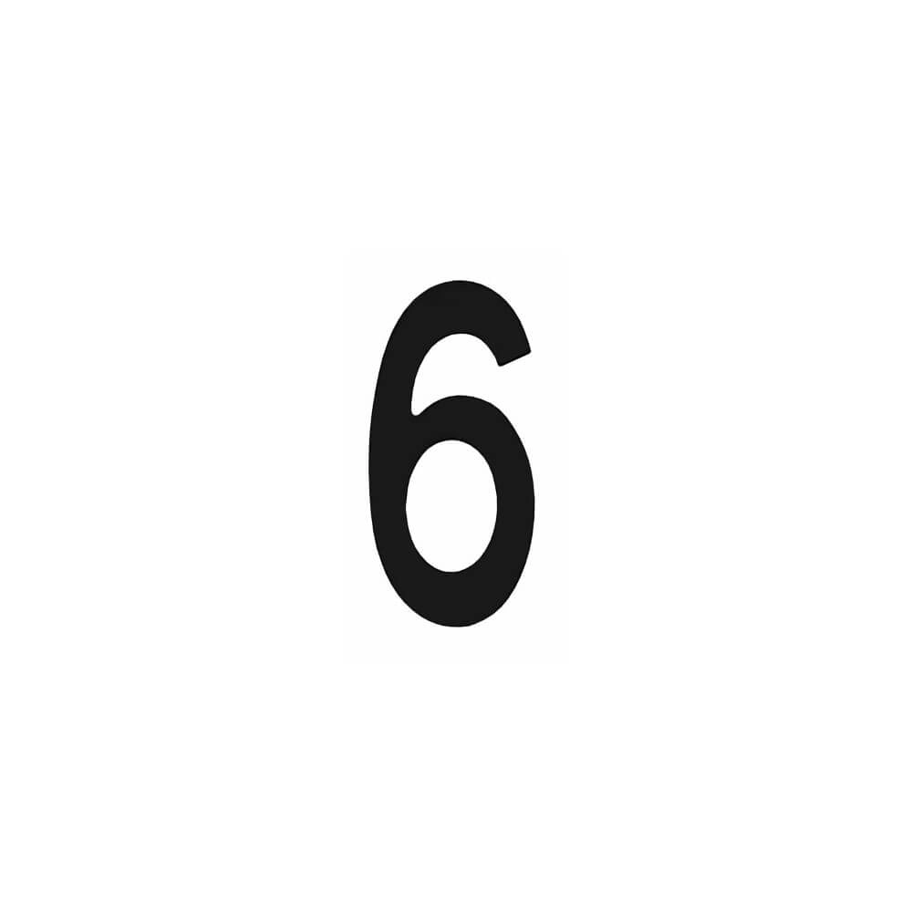 House number 6 Numbra black