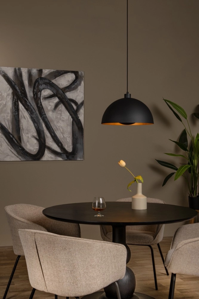 Design pendant lamp Siemon Black Lucide 5411212451743