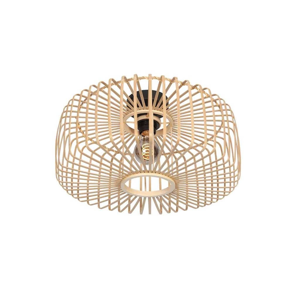 Bamboo ceiling lamp Bloeba Ø 40cm