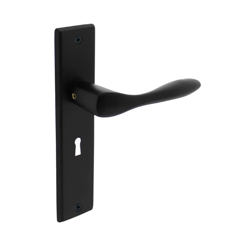 Door handle Banaan Keyhole 56mm black