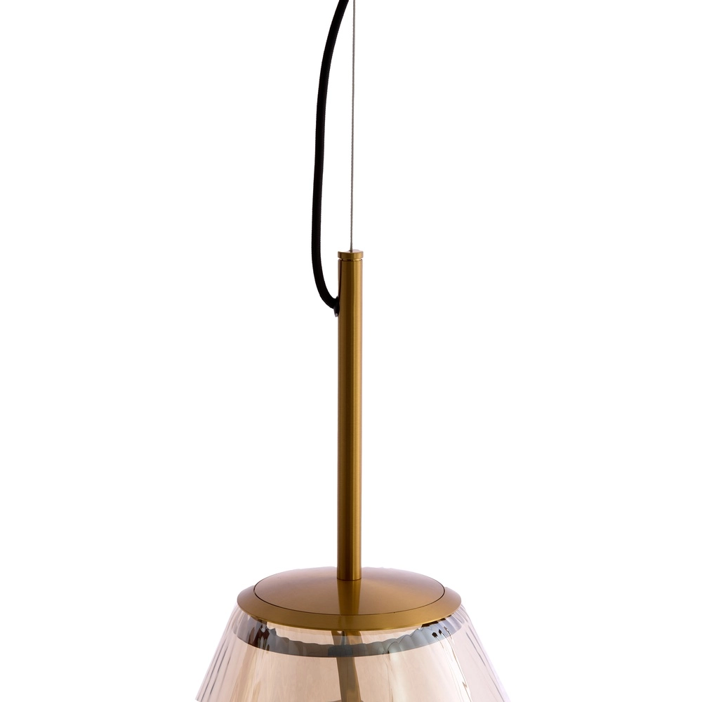Glass pendant lamp Leona Ø 33cm - amber glass Light & Living 8717807834012