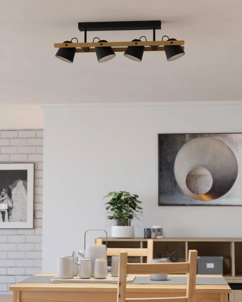4-light ceiling lamp Hornwood-Z black Eglo 9008606274284