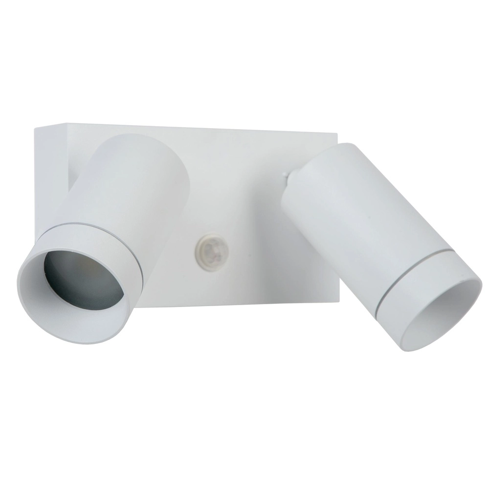 Wall spotlight Taylor IP54 double with sensor white