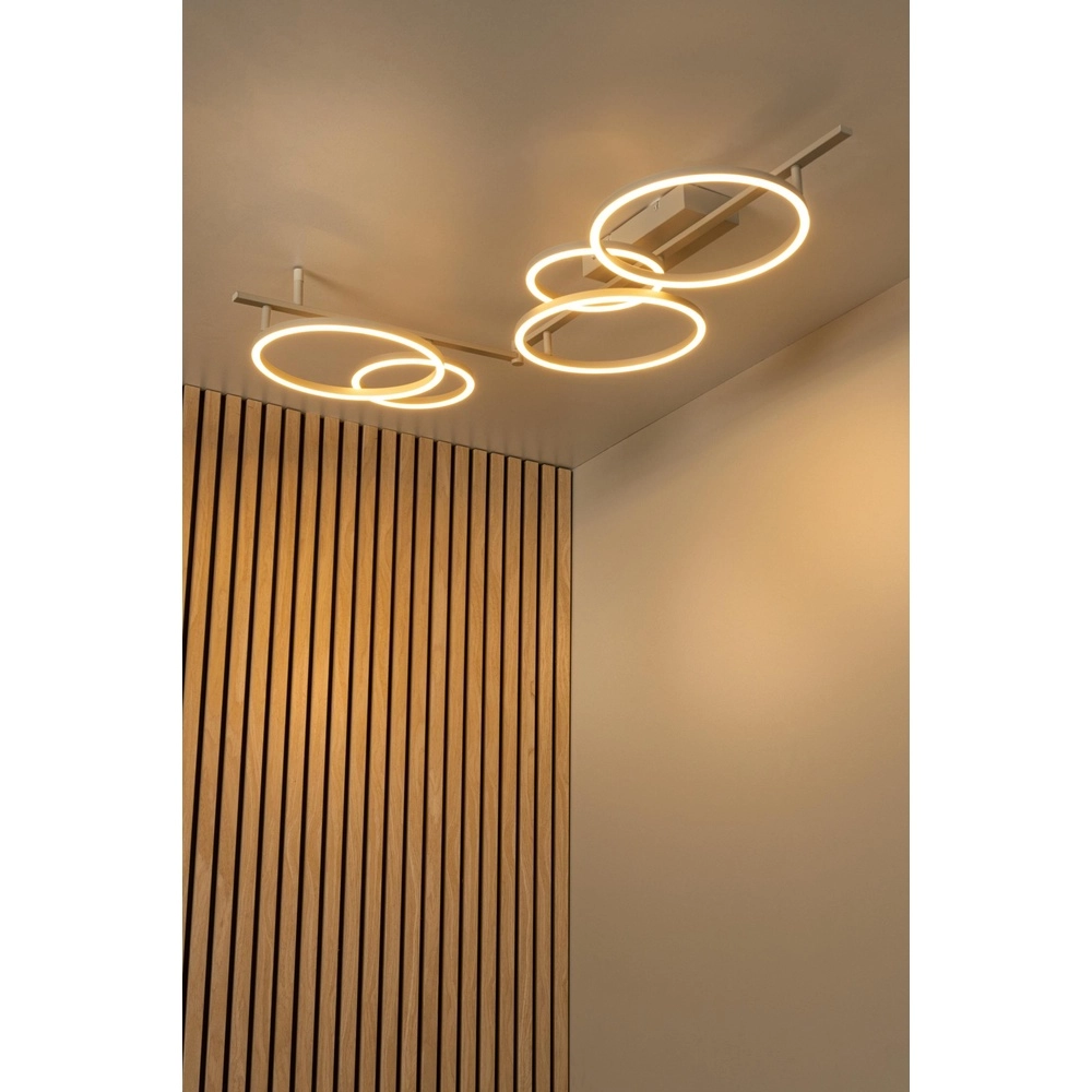 Modern ceiling lamp Nicola sand brown corner Lucide 5411212531193