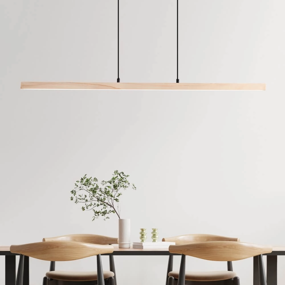 Wooden pendant lamp Arion 150cm Brilliant 4004353425806