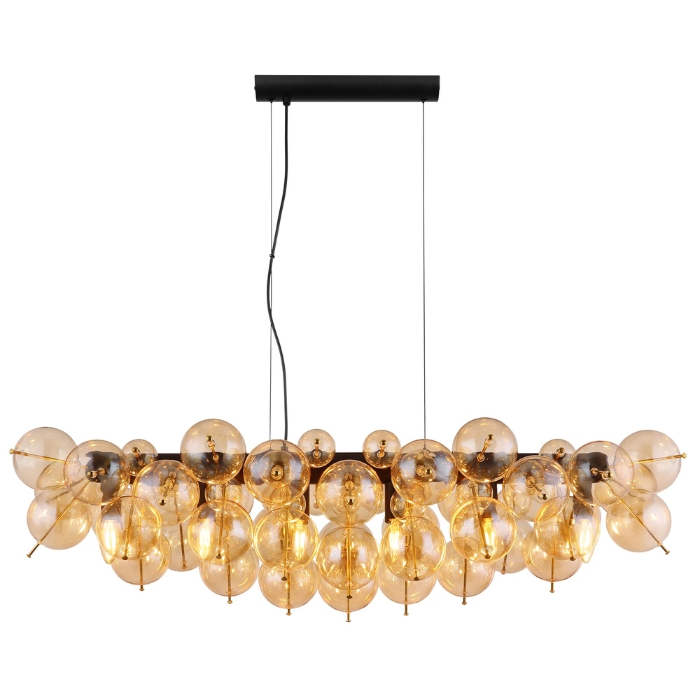 Unique pendant lamp Udo Amber glass 100cm Globo 9007371474271
