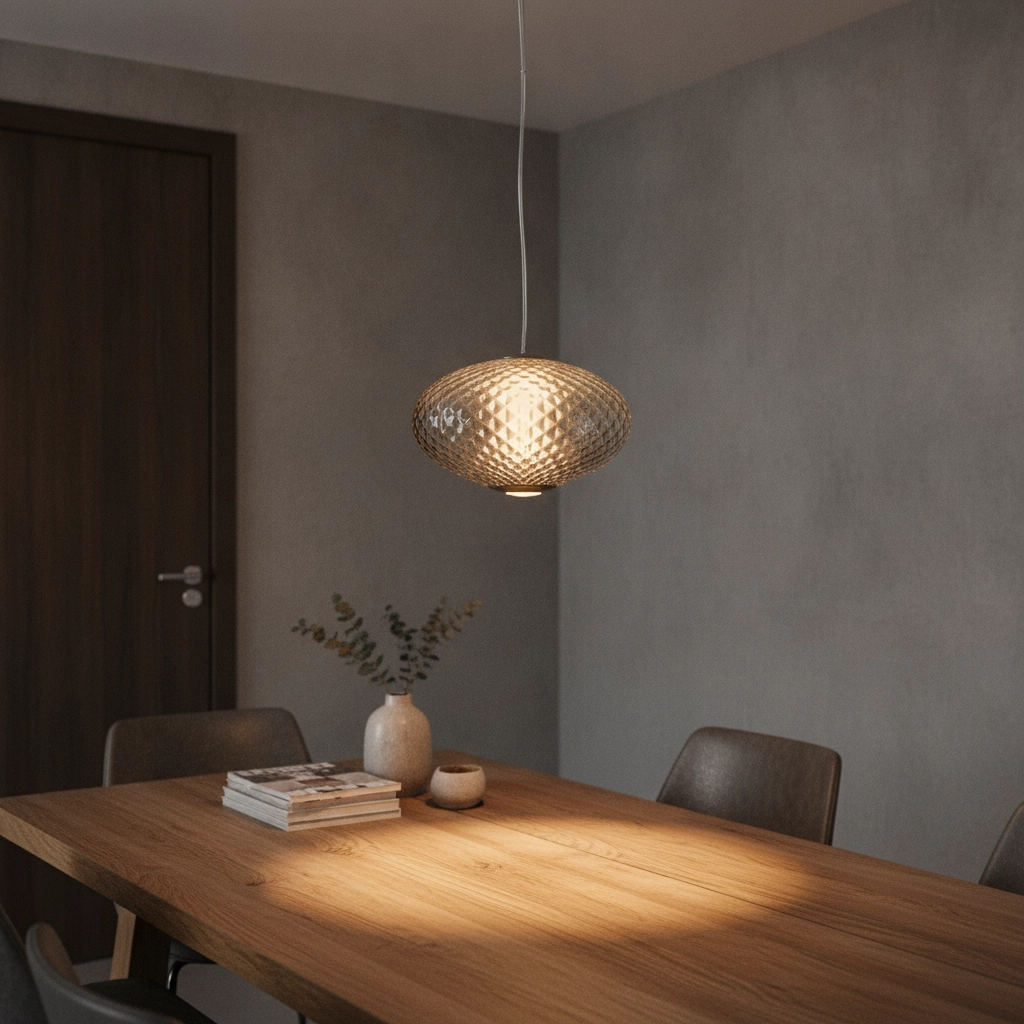 Pendant lamp Aora oval brown glass