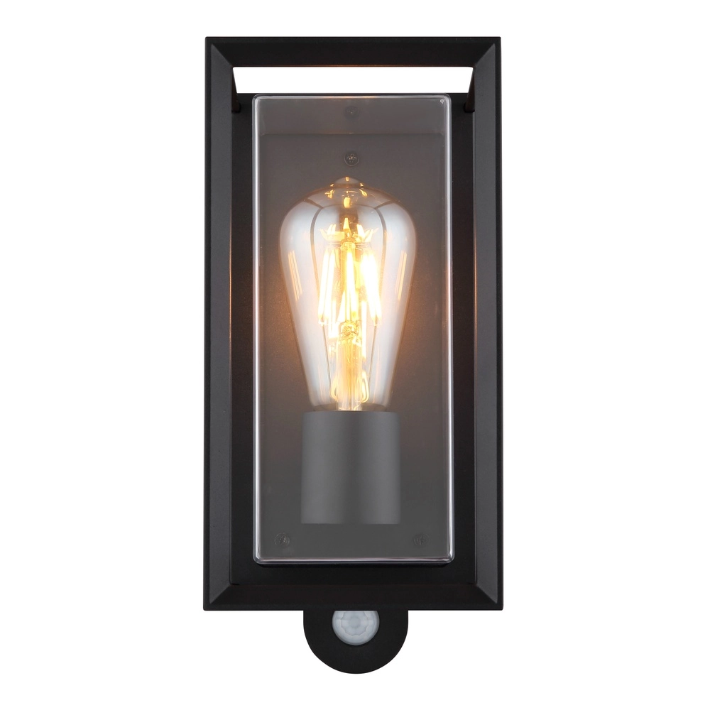 Outdoor wall lamp Logana Black with sensor Globo 9007371468812