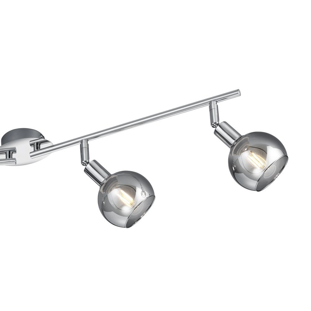 Ceiling lamp Chrome Brest 4-light adjustable Trio 4017807434217
